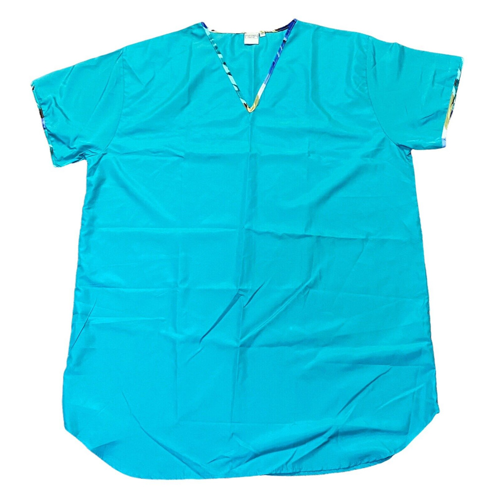 Gold Coast 2X Womens Sleep Shirt Night Dress Silky Feel Pajamas Short‎ Sleeves